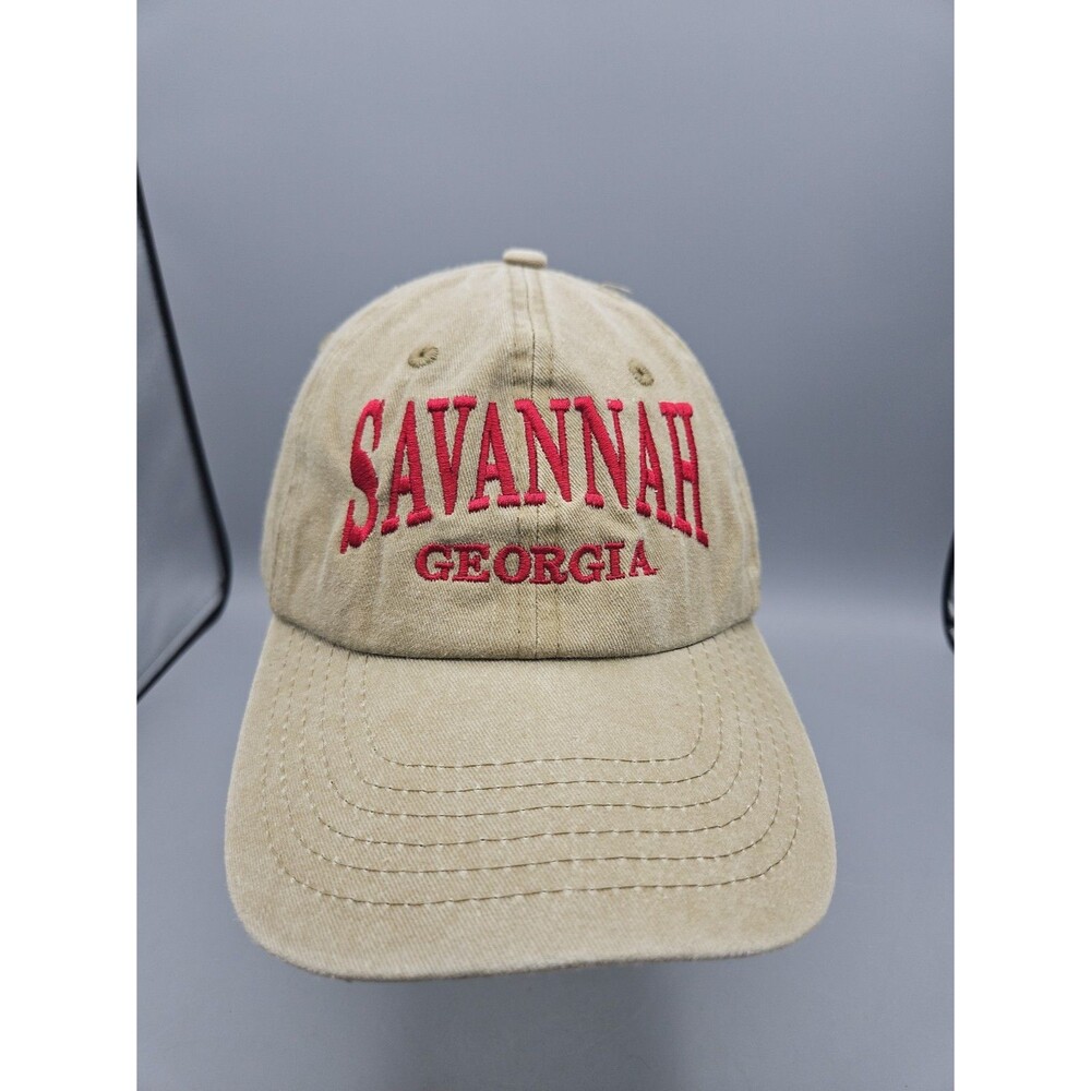 Savannah Georgia Souvenir Spell Out Hat Mesh Strapback Unstructured Dad Cap